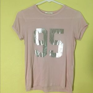 Pink soft t shirt/ crop top